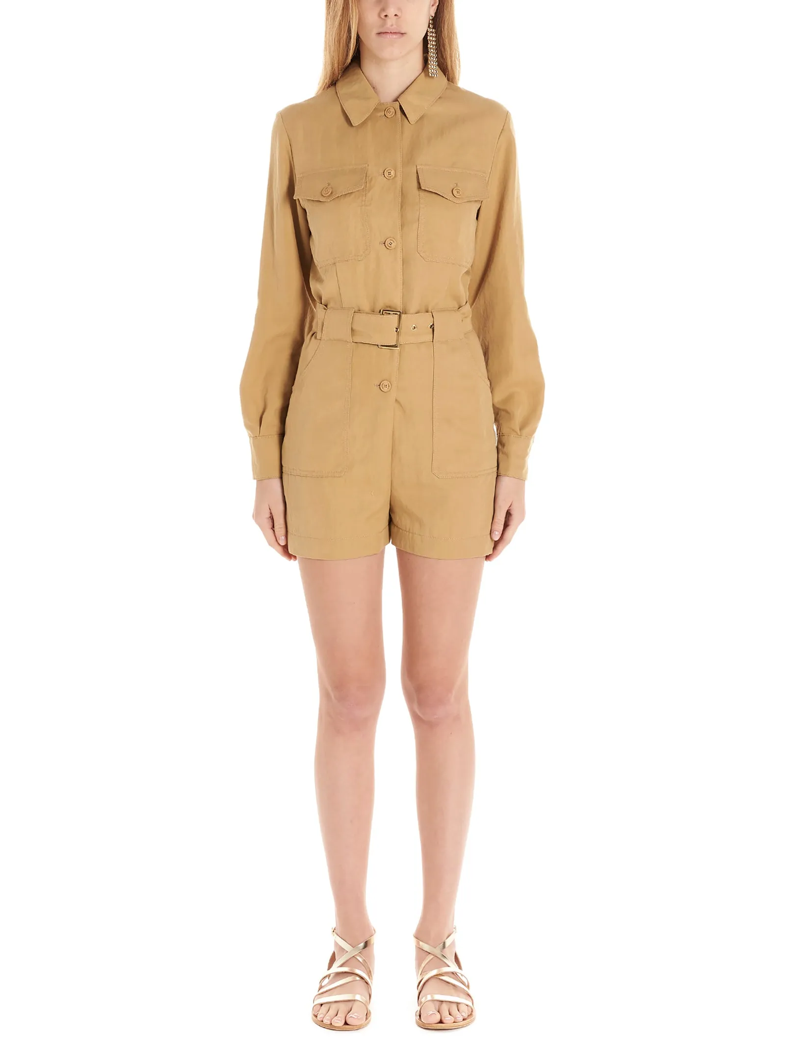 Alberta Ferretti Belted Jumpsuits