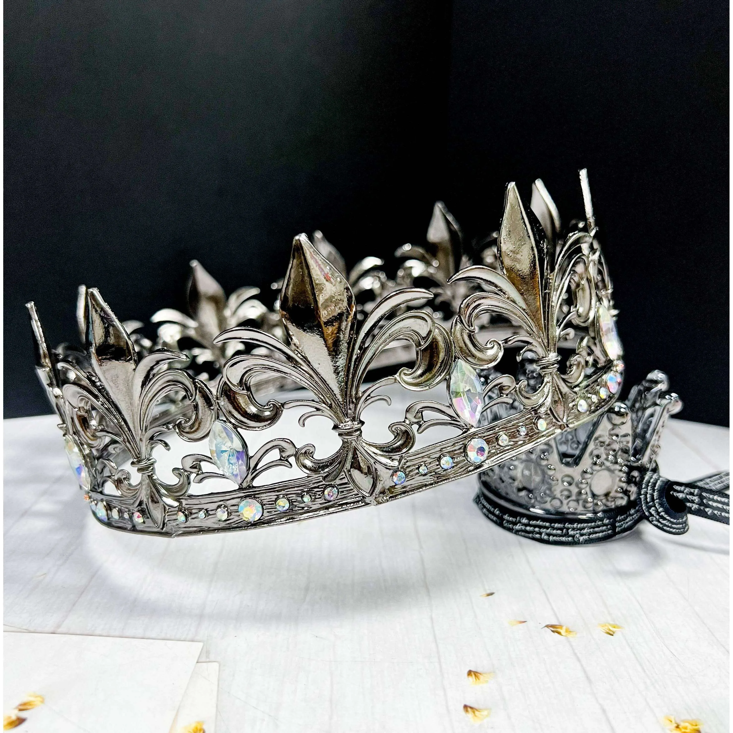 Antique Fleur De Lis Prince Crown