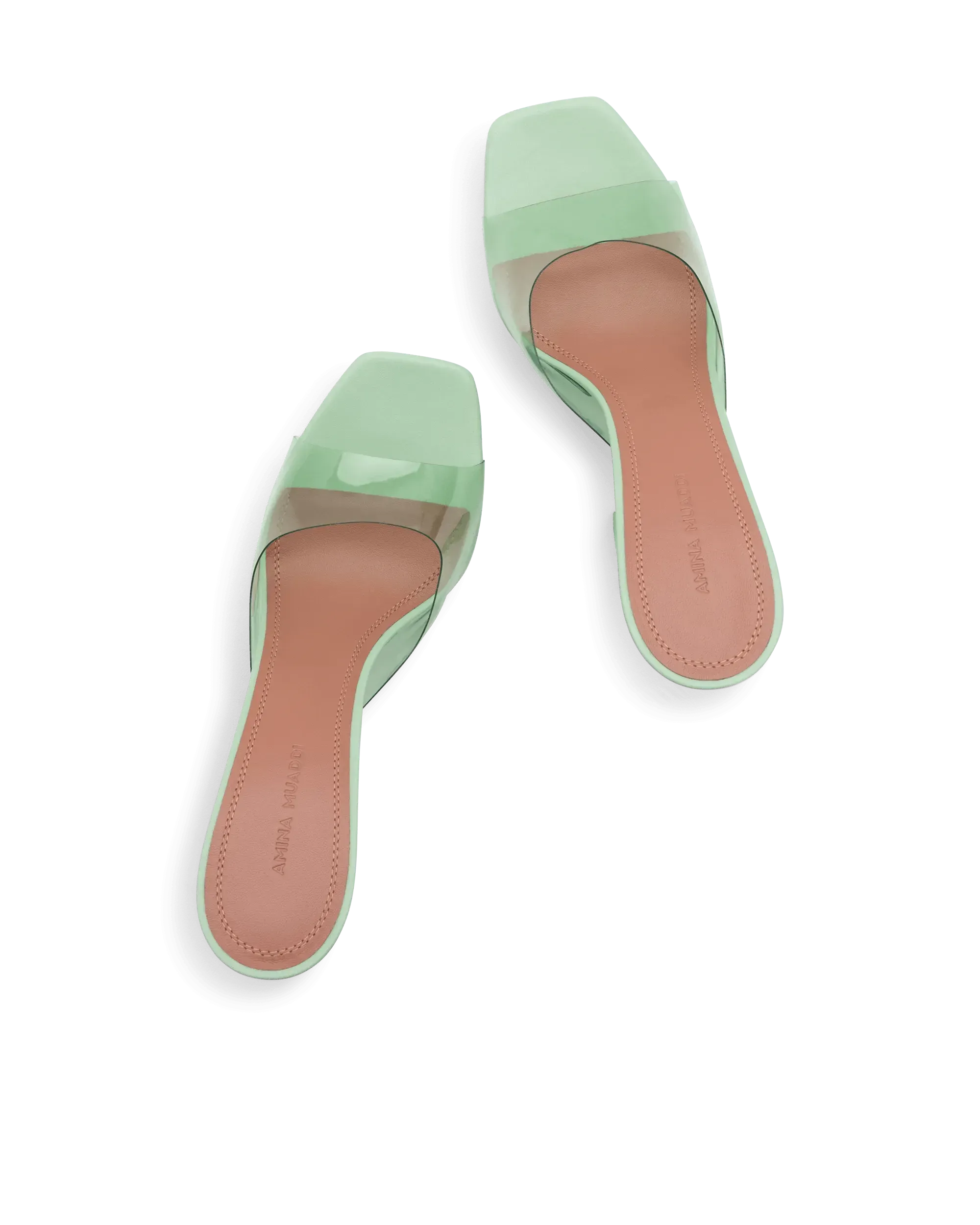 Dalida Glass Emerald Green PVC Platform Sandals
