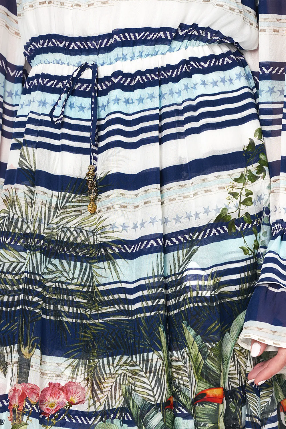 DROP SHOULDER SPLIT DRESS SOLIS HEART