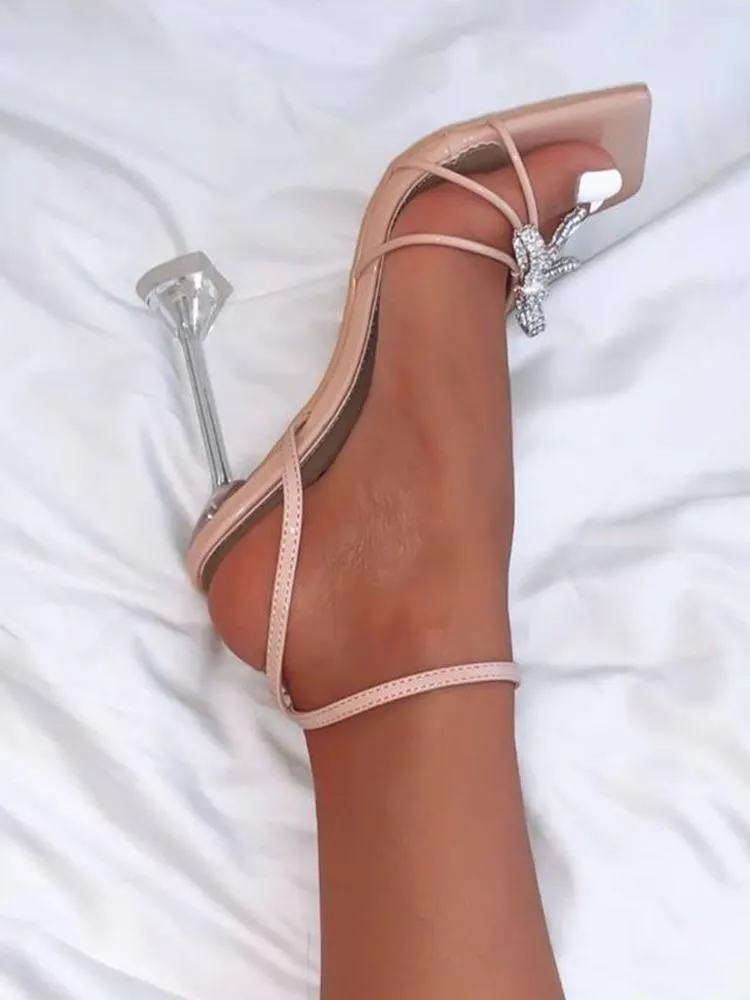 Elegant Bow Tie Gladiator High Heel Sandals