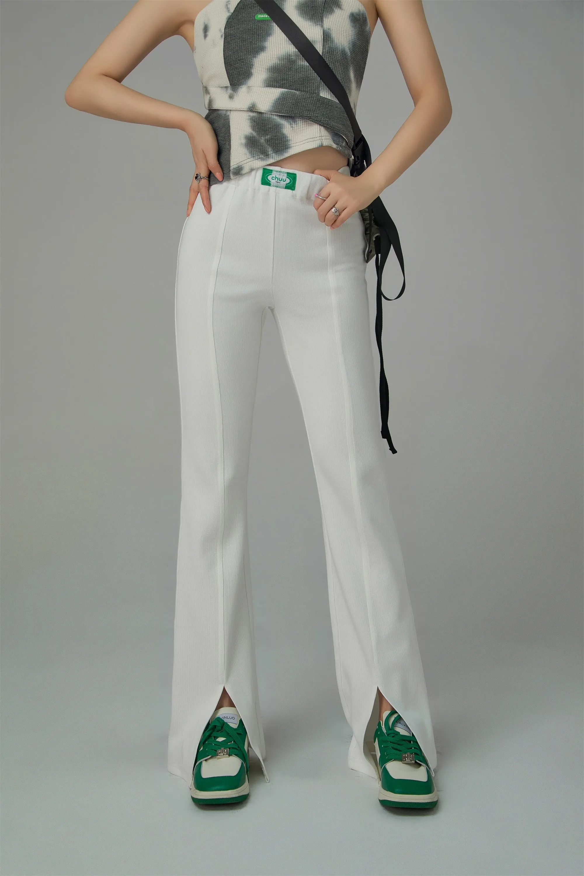 Front Slit Bootcut Sport Pants
