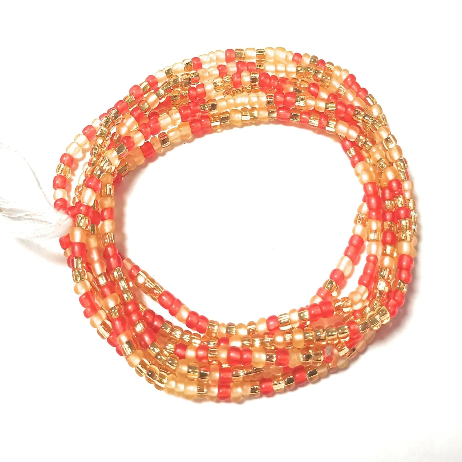 Gold Accented Multicolor Waist Bead Strands 2