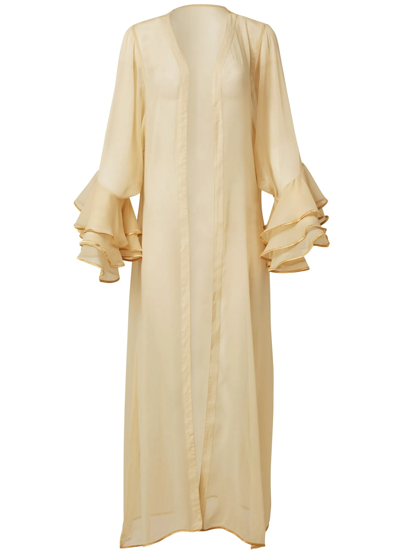 Gold Tipped Kimono - Bubble Bath Metallic