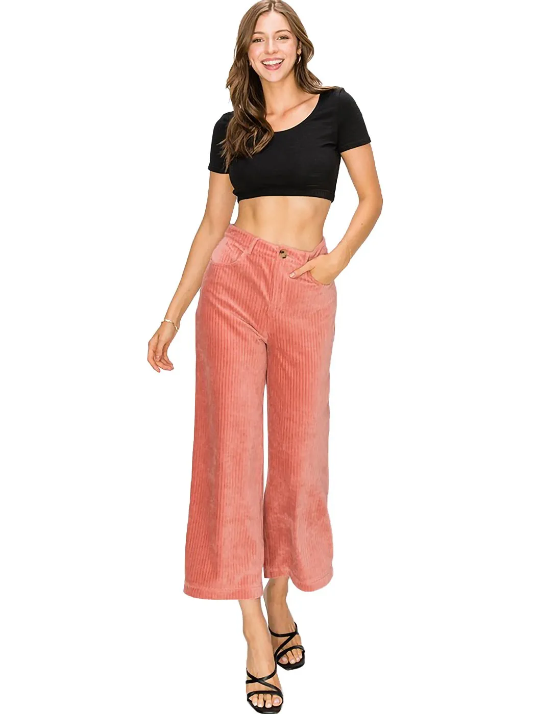 High Rise Corduroy Culottes