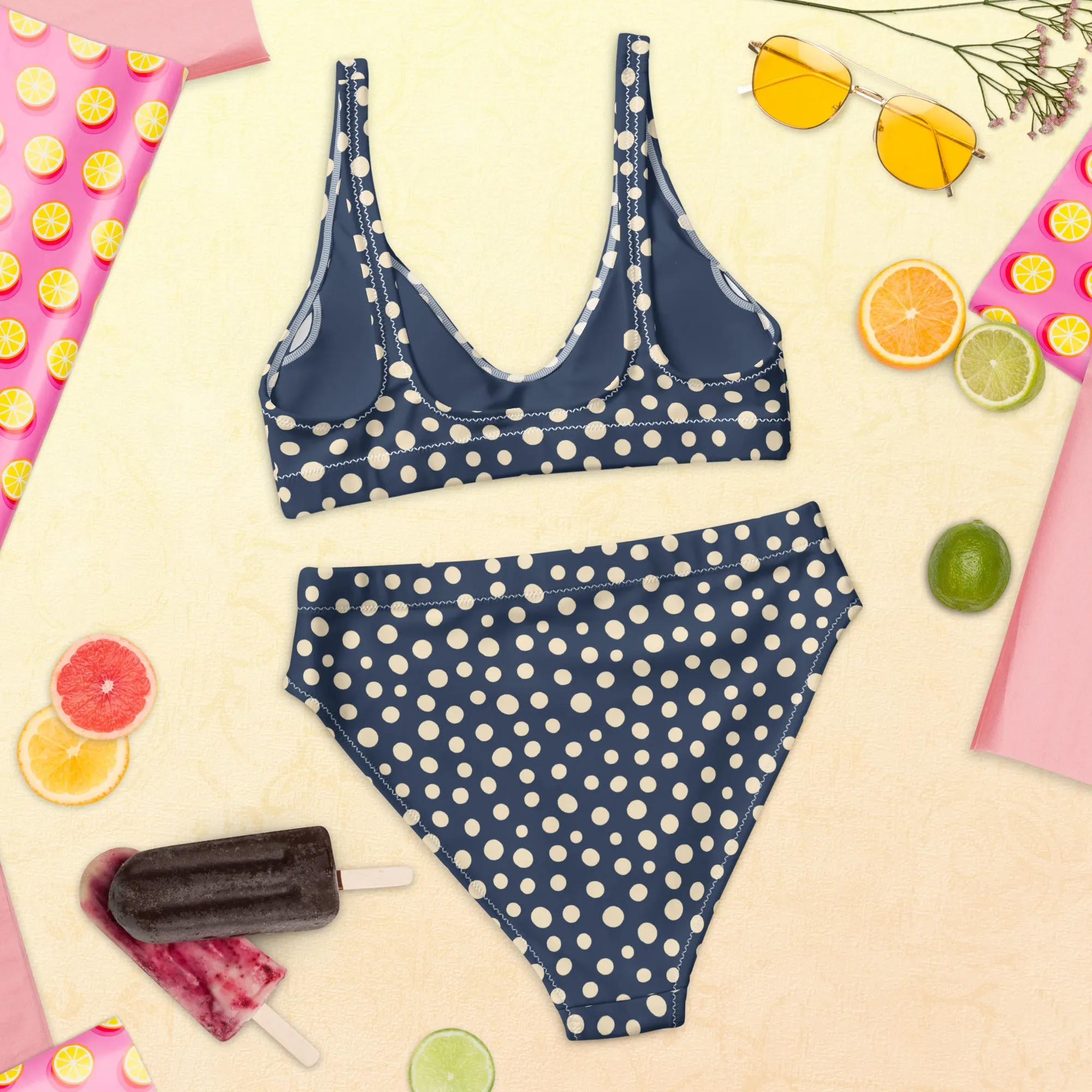 High Waisted Bikini Womens (Glamourange Luxury Bikini High Waisted - 0025 Patterns Model)