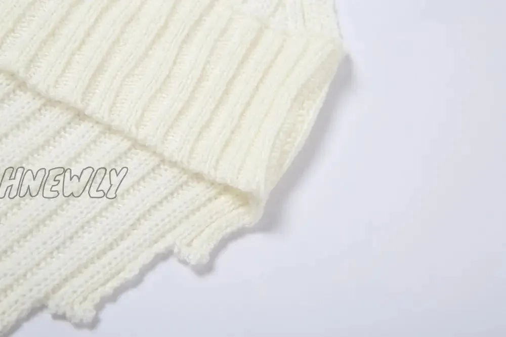 Hnewly White Halter Neck Y2k Tank Top Knitted Off Shoulder Sexy Spring Summer Fashion Women Backless Crop Tops Vintage