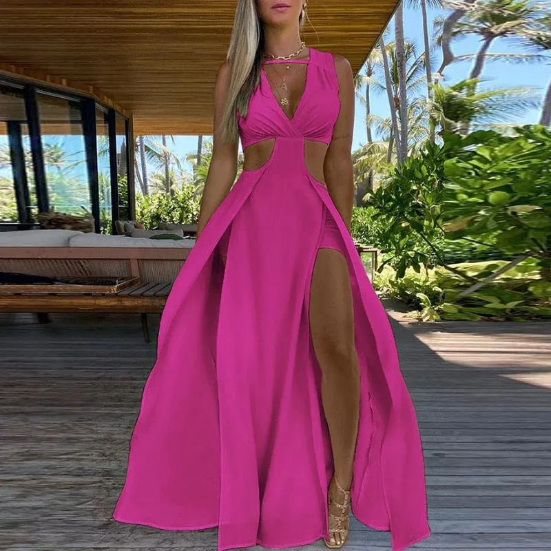 Hollow Split Beach Long Dress