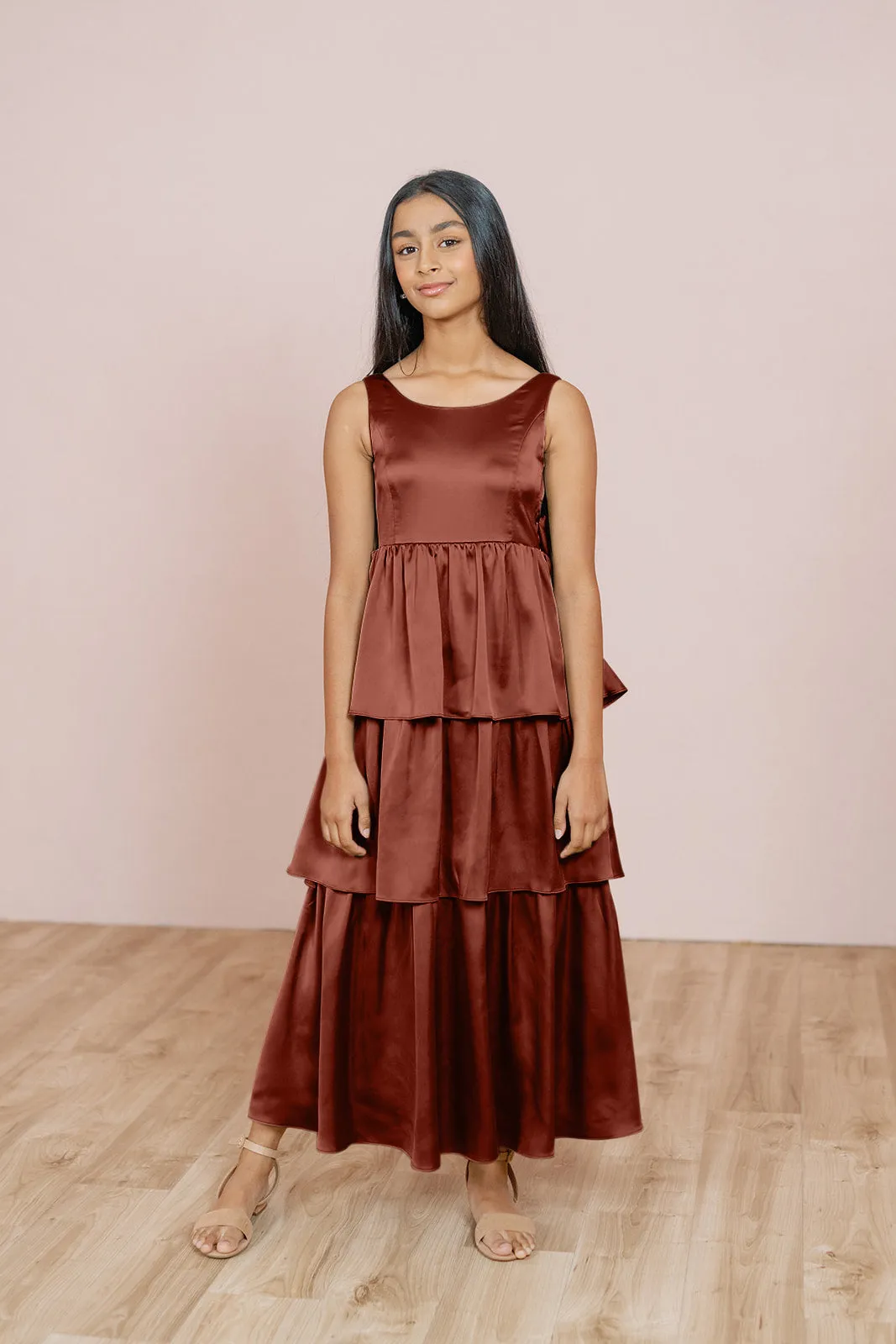 Juniors Georgia Satin Dress | Made To Order