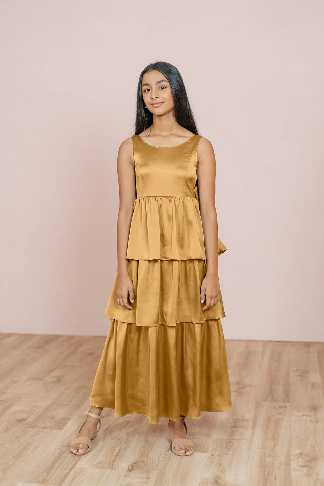 Juniors Georgia Satin Dress | Made To Order