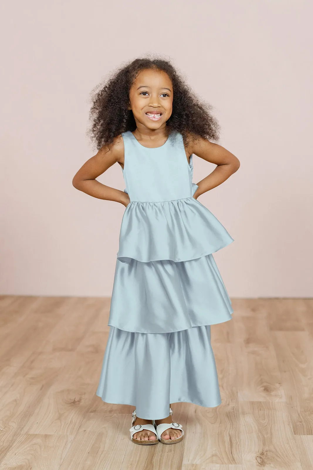 Kids Georgia Satin Dress | Made To Order