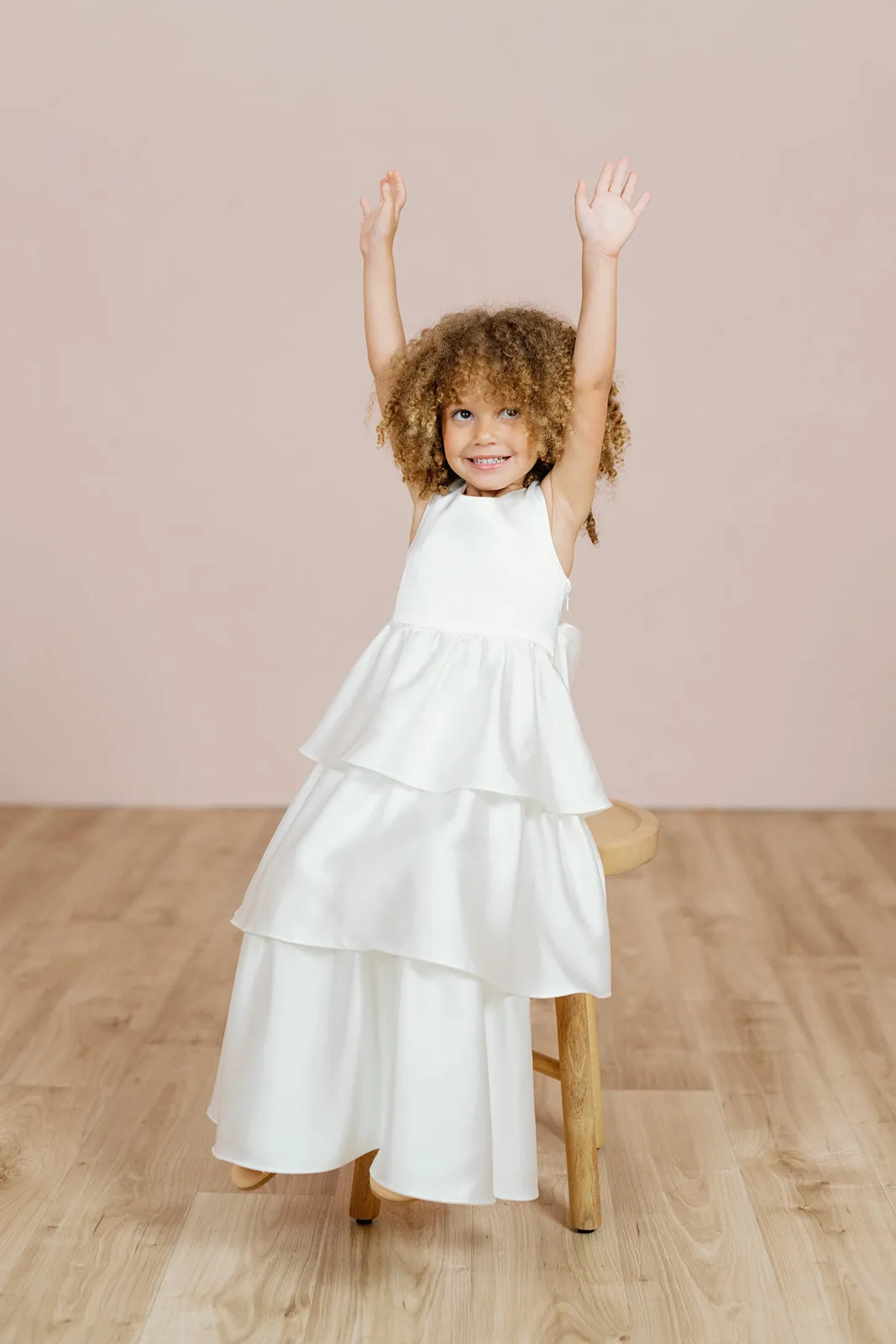 Kids Georgia Satin Dress | Made To Order