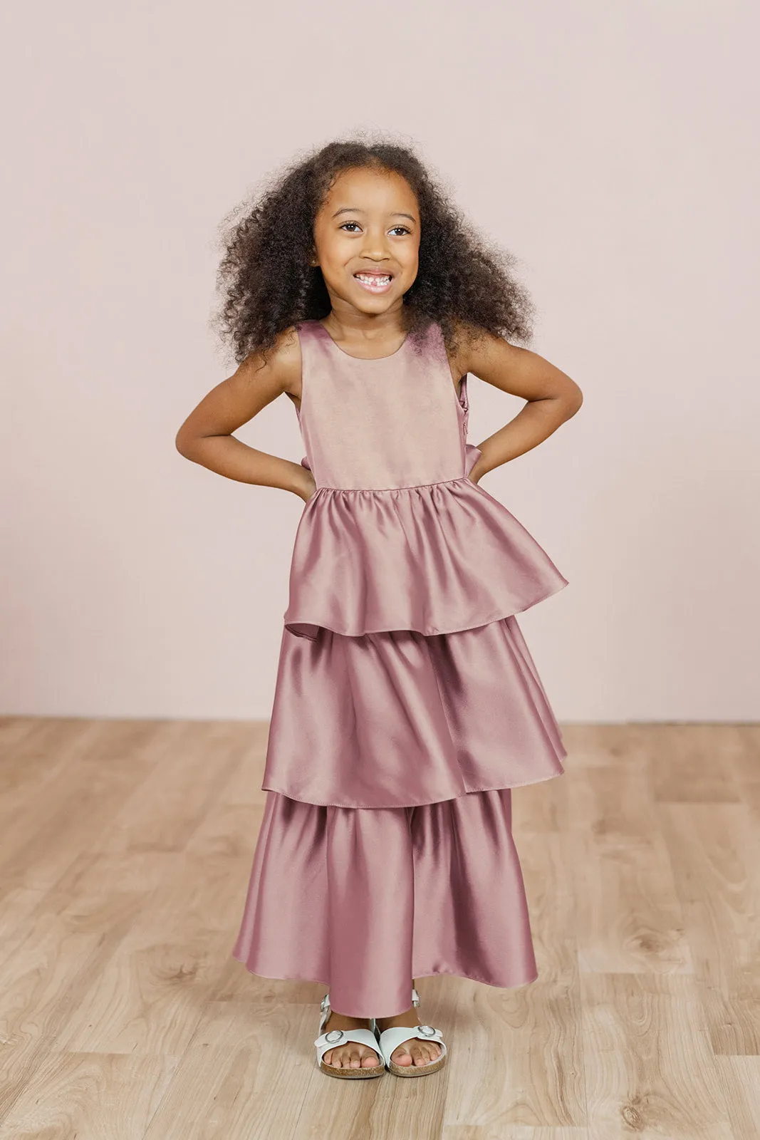 Kids Georgia Satin Dress | Made To Order