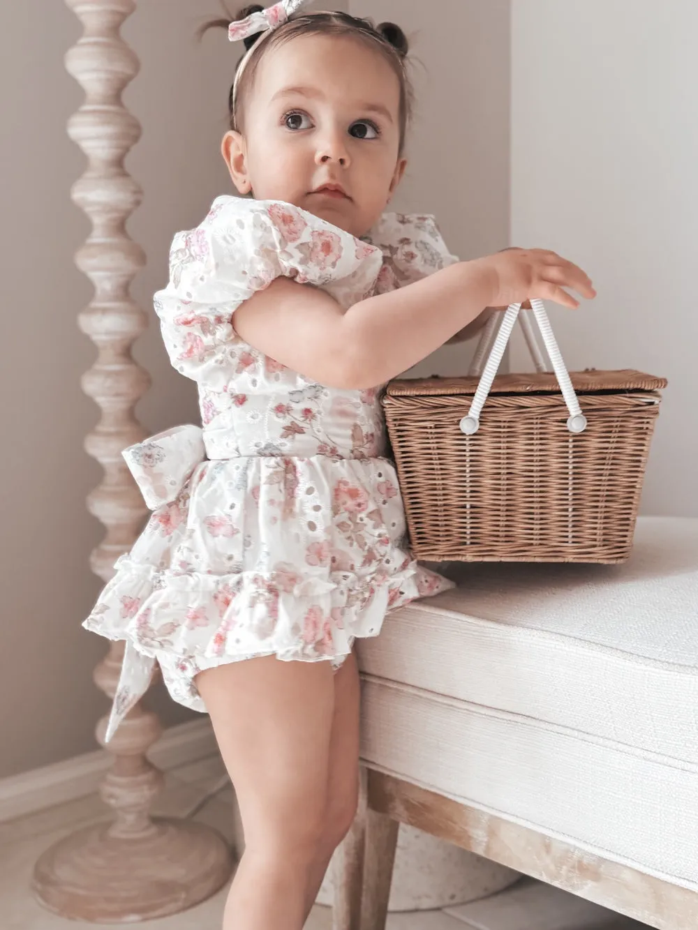 Maisie Puff Sleeve Floral Baby Dress