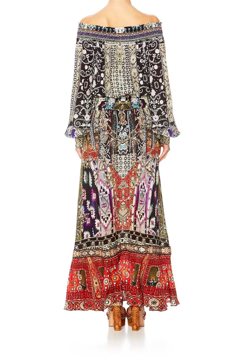 OFF SHOULDER SHIRRED DRESS JAGGI'S KINGDOM