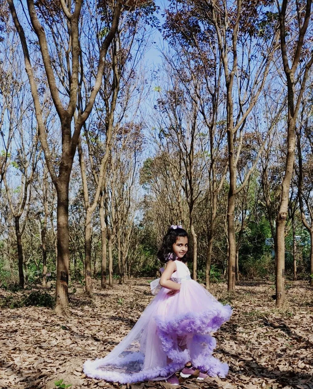 Pre-Order: Lavender Bouncy High Low Gown