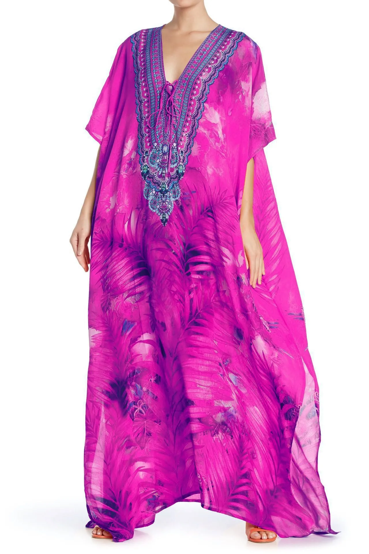 Purple Long Sleeve Kaftan