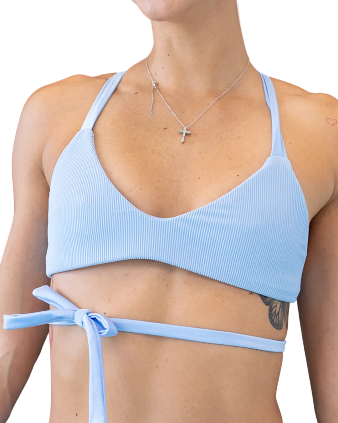 Ribbed Sky/Sky Shimmer  Nicole Top
