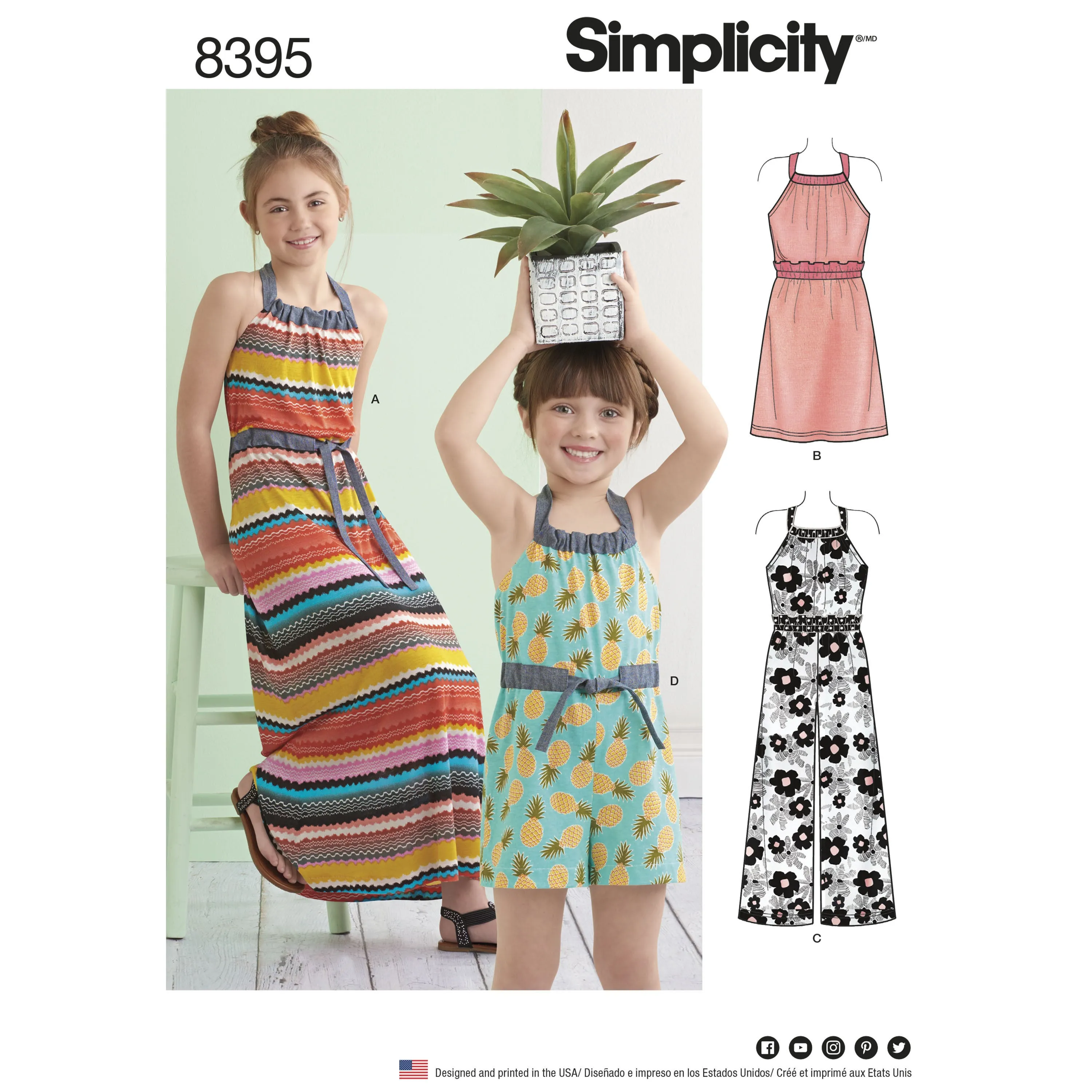 Simplicity Pattern 8395 dress and rompers