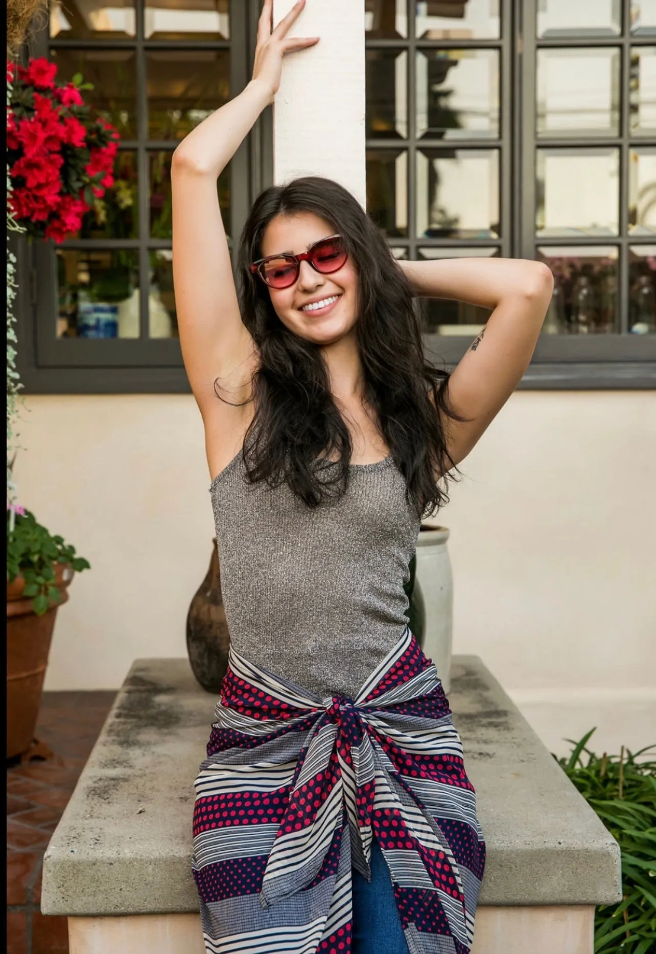 Stripes and Dots Sarong Scarf