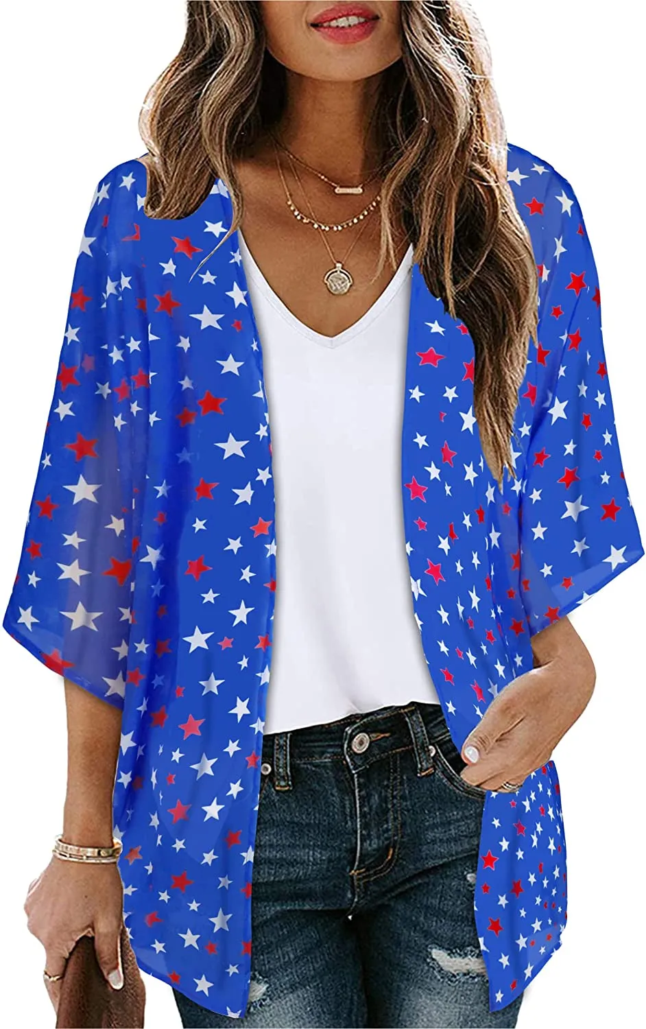 Women's Floral Print Cardigan Loose Fit